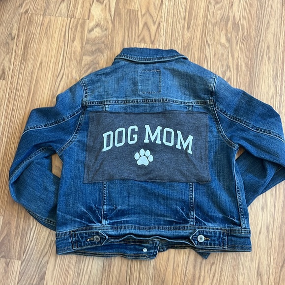 Dom Mom Jean Jacket upcycled one of a kind size small - Picture 2 of 6
